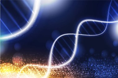 DNA digital, sequence, code structure with glow. Science concept and nano technology background. vector design.	