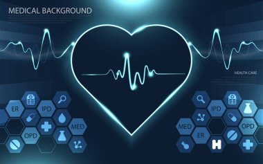 Modern tıp teknolojisi ve yenilik kavramı. sağlık hizmeti modeli tıbbi yenilik kavramı arka plan tasarımı.