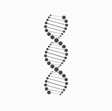 DNA dijital, dizi, parlayan kod yapısı. Bilim konsepti ve nano teknoloji geçmişi. vektör tasarımı.