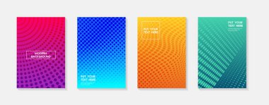 Modern gradientleri soyut günbatımı ve gündoğumu deniz bulanık arkaplan şablonlarına ayarla. Kare bulanık arka plan - gökyüzü bulutları. vektör tasarımı.