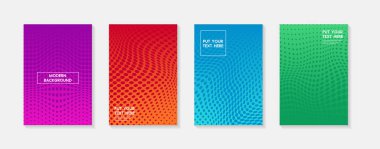 Modern gradientleri soyut günbatımı ve gündoğumu deniz bulanık arkaplan şablonlarına ayarla. Kare bulanık arka plan - gökyüzü bulutları. vektör tasarımı.