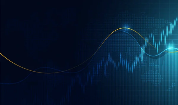 Gráfico Vara Vela Gráfico Negociação Investimento Mercado Ações Ponto Bullish —  Vetores de Stock