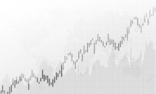Candle Stick Γράφημα Του Χρηματιστηρίου Συναλλαγών Επενδύσεων Bullish Σημείο Γενειάδα — Διανυσματικό Αρχείο