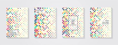 Minimum modern kapak tasarımı. Dinamik renkli gradyanlar. Gelecekteki geometrik desenler. Mavi, pembe, sarı, yeşil, turuncu, mor afiş şablonu.