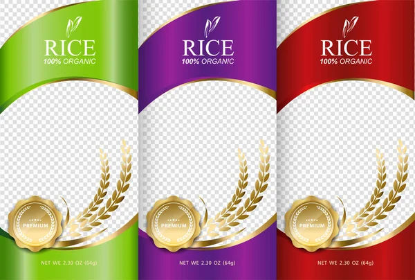 Rice Food Thai Food Banner Design Vetor Modelo Cartaz — Vetor de Stock