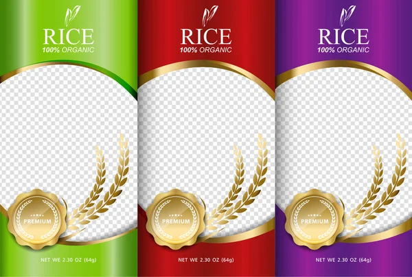 Rice Food Thai Food Banner Design Vetor Modelo Cartaz — Vetor de Stock