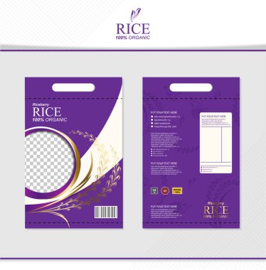 Pirinç yemeği veya Tayland yemeği, afiş ve poster vektör tasarımı.