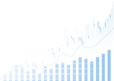 Borsa yatırım ticaretinin grafiği, Bullish Point, Bearish Point. grafik vektör tasarımı eğilimi.