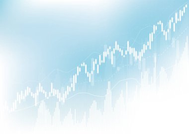 Borsa yatırım ticaretinin grafiği, Bullish Point, Bearish Point. grafik vektör tasarımı eğilimi.