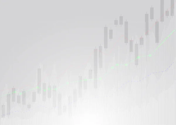 Business Kaars Stok Grafiek Grafiek Van Aandelenmarkt Investering Handel Bullish — Stockvector