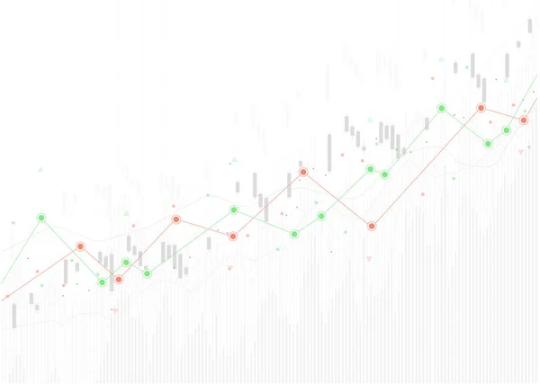 Бізнес Свічка Паличка Графік Графік Торгівлі Фондовим Ринком Інвестицій Булліш — стоковий вектор