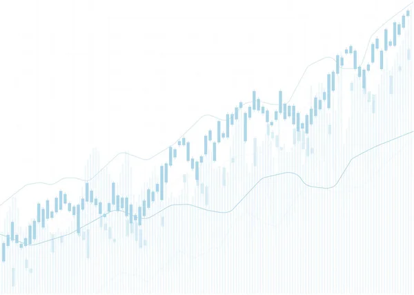 Business Kaars Stok Grafiek Grafiek Van Aandelenmarkt Investering Handel Bullish — Stockvector