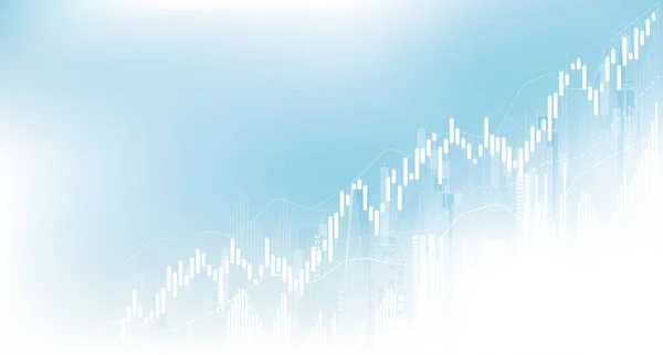 Gráfico Gráfico Vara Vela Negócios Negociação Investimento Mercado Ações Ponto — Vetor de Stock