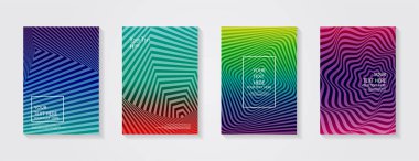 Minimum modern kapak tasarımı. Dinamik renkli gradyanlar. Gelecekteki geometrik desenler. Mavi, pembe, sarı, yeşil, turuncu, mor afiş şablonu.