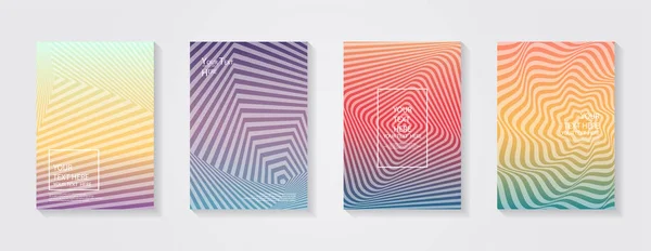 Minimal Modernes Cover Design Dynamische Farbenfrohe Steigungen Zukünftige Geometrische Muster — Stockvektor