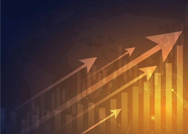 Gráfico Gráfico Vara Vela Negócios Negociação Investimento Mercado Ações Ponto — Vetor de Stock