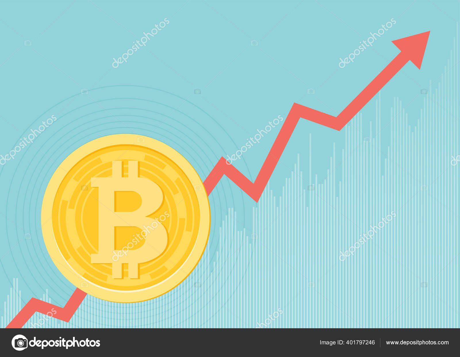 Pénzügyi Növekedési Koncepció Arany Bitcoinnal Bitcoin ...