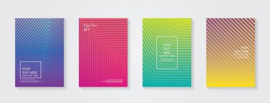 Dinamik renkli gradyanlar. Gelecekteki geometrik desenler. Mavi, pembe, sarı, yeşil, turuncu, mor afiş şablonu. Asgari modern kapak tasarımı. 