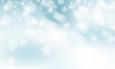 Bulanık altın ışıklı, kar taneli Noel arkaplanı.