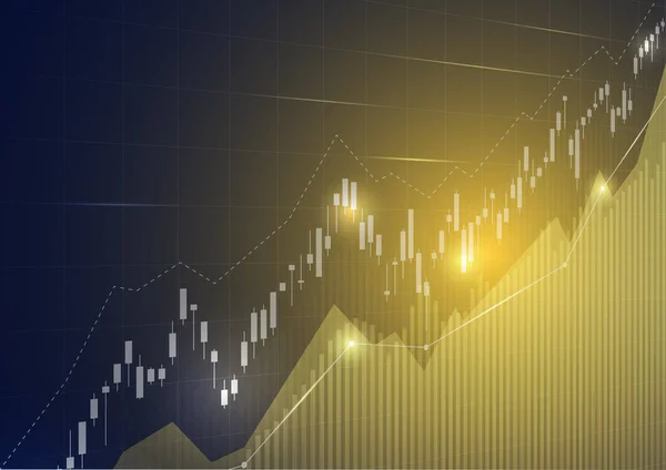 Grafico Del Mercato Azionario Finanziario Sul Mercato Azionario Negoziazione Investimenti — Vettoriale Stock