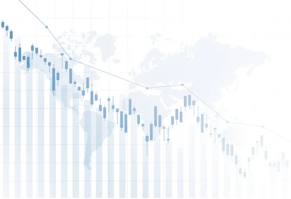 Gráfico Mercado Financeiro Ações Negociação Investimento Mercado Ações Ponto Bullish —  Vetores de Stock