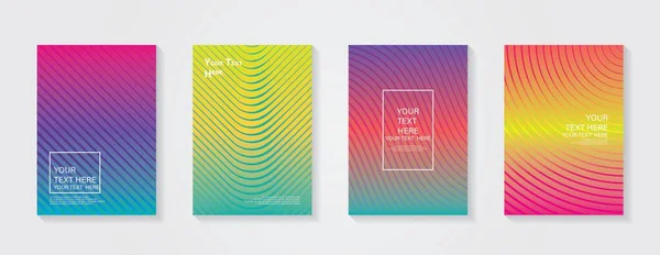 Design Minimaliste Couverture Moderne Gradients Colorés Dynamiques Futurs Motifs Géométriques — Image vectorielle