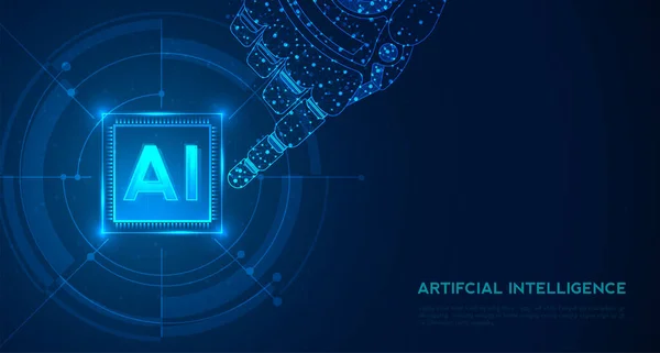 Artificiell Intelligens Maskininlärning Data Djupt Lärande För Framtida Teknik Konstverk — Stock vektor