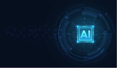 Yapay zeka, makine öğrenimi, ai, gelecekteki teknoloji sanat çalışmaları, madencilik, izometrik, nöral ağ, makine programlama ve ilgili web afişi için derin veri öğrenimi. vektör Resimleri.