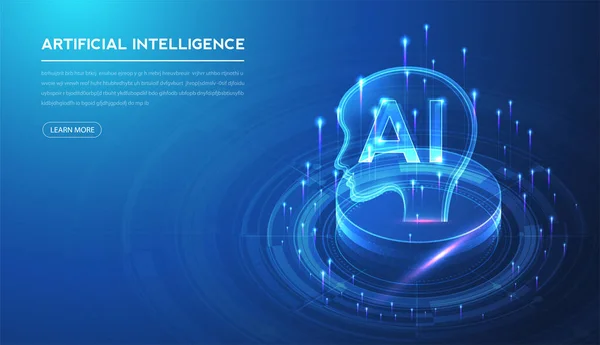 Intelligenza Artificiale Apprendimento Automatico Apprendimento Profondo Dei Dati Future Opere — Vettoriale Stock