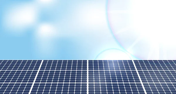 Panele Słoneczne Turbiny Wiatrowe Lub Alternatywne Źródła Energii Ekologiczne Zrównoważone — Wektor stockowy