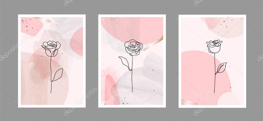 Abstract arts background with different shapes for wall decoration, postcard or brochure cover design. Vector illustrations.