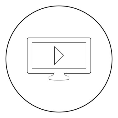 TV video oynarken Mark ile siyah renk simgesini daire veya yuvarlak olduğunu