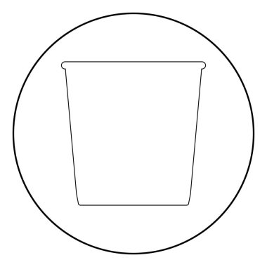 Bu siyah renk simgedir daire veya yuvarlak çöp kovası