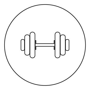 Bu siyah renk simgedir daire veya yuvarlak dumbbell