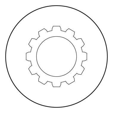 Siyah renk simgesini daire veya yuvarlak olduğunu dişli