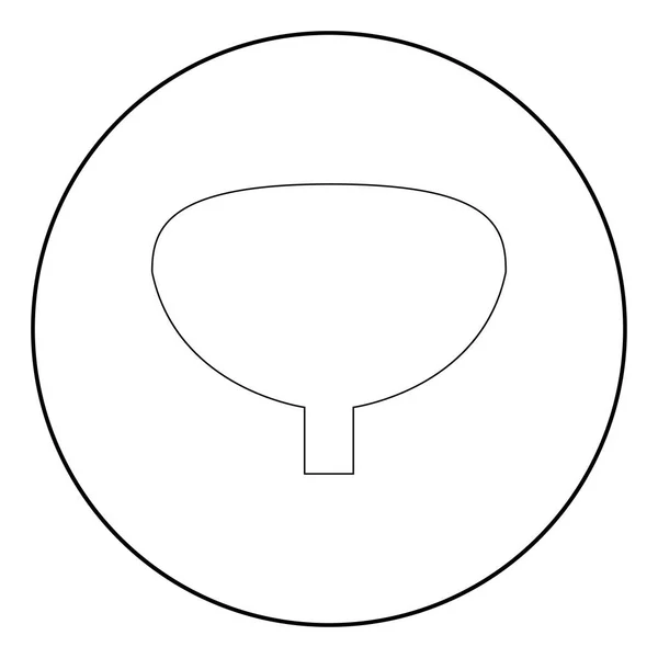 Blaas Zwarte Kleur Pictogram Cirkel Ronde — Stockvector