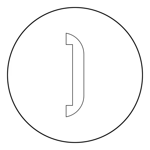 Accessoires Pour Icône Porte Couleur Noire Cercle Illustration Vectorielle Ronde — Image vectorielle