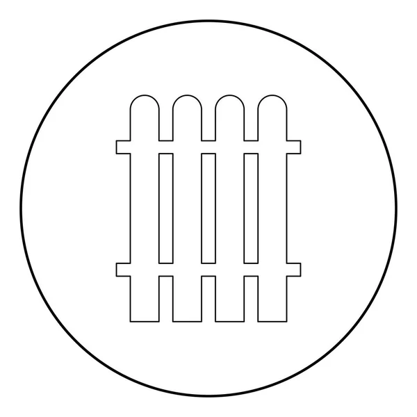 Icône Clôture Couleur Noire Cercle Illustration Vectorielle Ronde — Image vectorielle