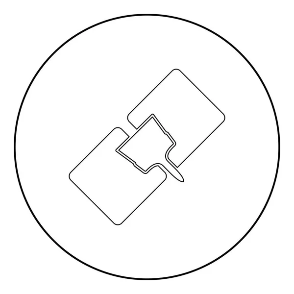 Γυψοσανίδας Επισκευή Εικονίδιο Μαύρο Χρώμα Κύκλο Γύρο Εικονογράφηση Διάνυσμα — Διανυσματικό Αρχείο