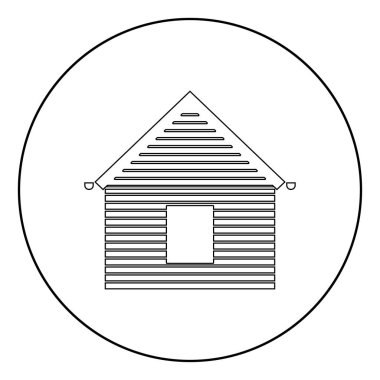 Siding açık simge siyah daire şeklinde renk ya da vektör çizim yuvarlak