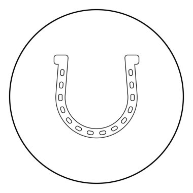 At nalı simge siyah daire şeklinde renk ya da vektör çizim yuvarlak