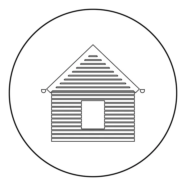 Siding Front Icon Black Color Circle Vector Illustration — Stock Vector