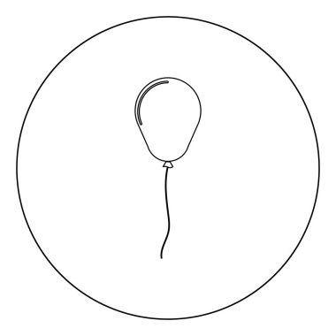 Balon simge siyah daire şeklinde renk ya da vektör çizim yuvarlak