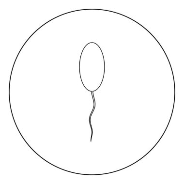 Sperm simge siyah daire şeklinde renk ya da vektör çizim yuvarlak