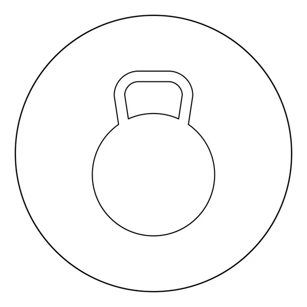 圆形或圆形矢量图中的壶图标黑颜色 — 图库矢量图片