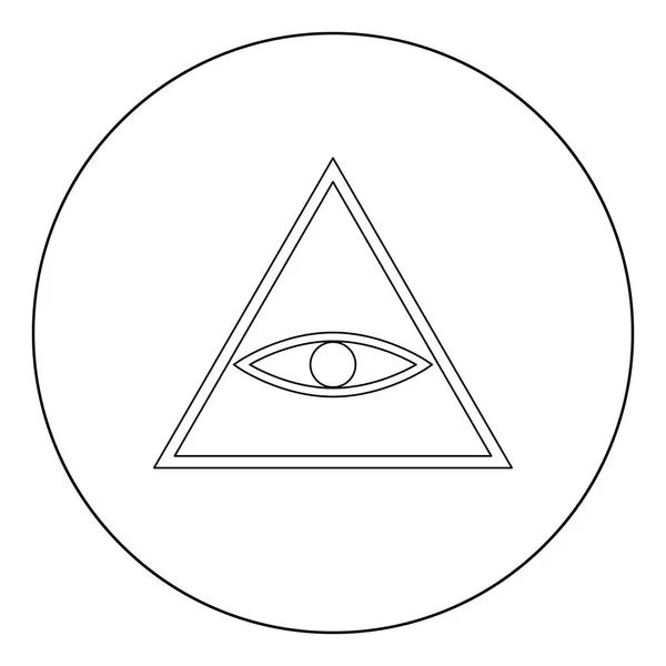 Глаза Символа Символ Черный Цвет Круге Круглый Вектор Иллюстрации — стоковый вектор