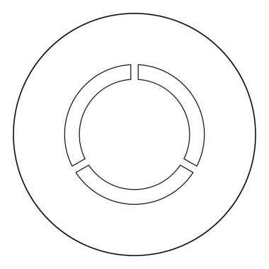 Veri işareti simgesi siyah renkli daire vektör çizim