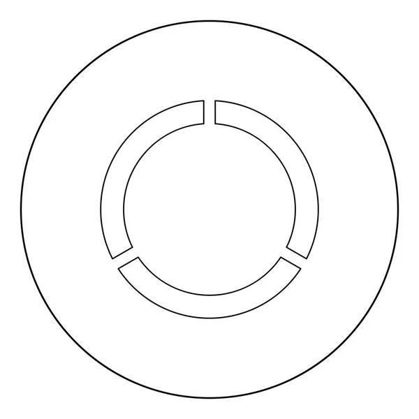 Barva Ikony Černé Znamení Dat Kruhu Vektorové Ilustrace — Stockový vektor