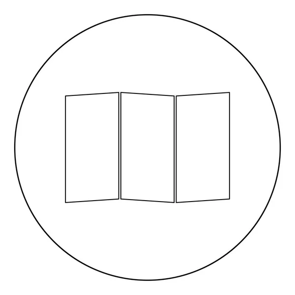 Icône Carte Couleur Noire Dans Illustration Vectorielle Circulaire — Image vectorielle