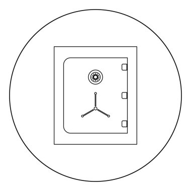 Daire vektör resimde renk güvenli simge anahat siyah